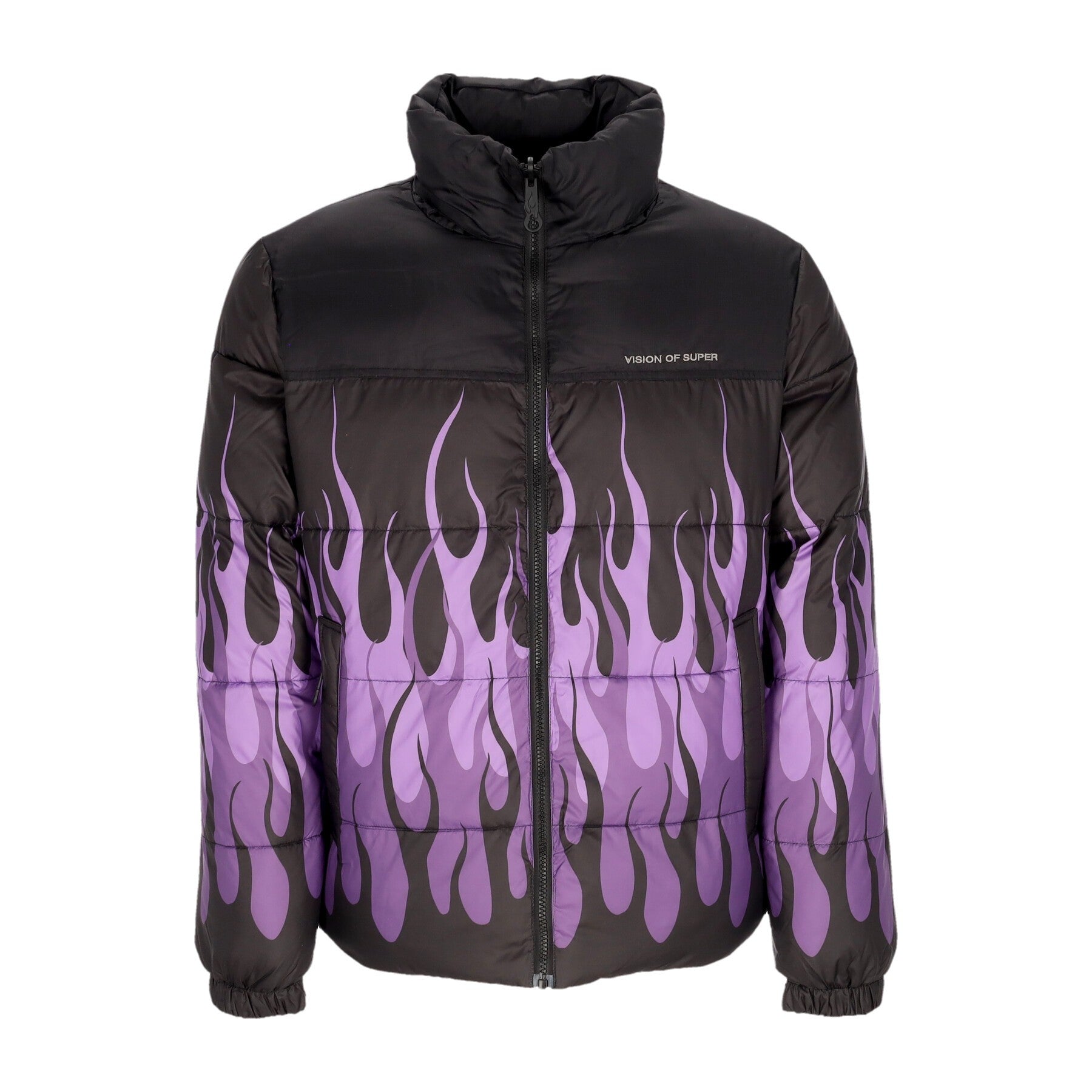 Vision Of Super, Piumino Uomo Puffy Jacket, Black/purple