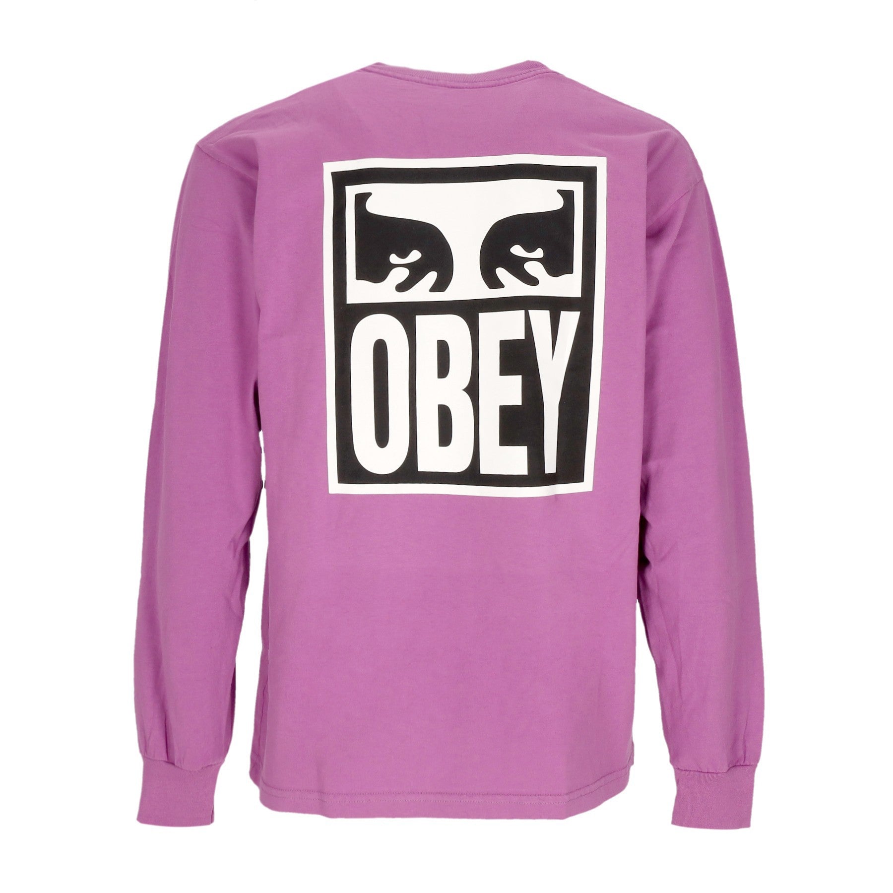 Obey, Maglietta Manica Lunga Uomo Eyes Icon 2 Heavyweight Classic Custom, Mulberry Purple