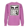 Obey, Maglietta Manica Lunga Uomo Eyes Icon 2 Heavyweight Classic Custom, Mulberry Purple