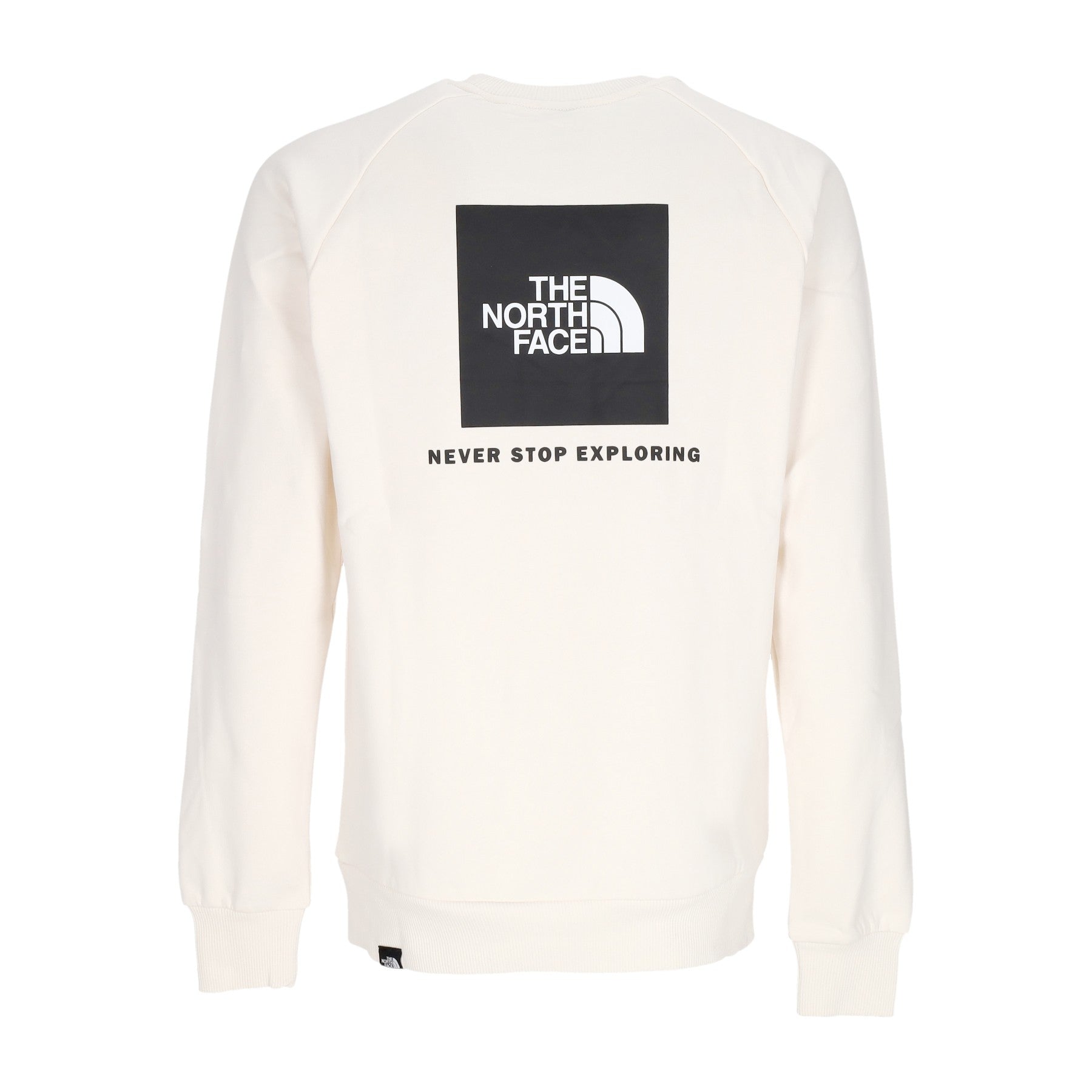 The North Face, Felpa Girocollo Uomo Raglan Redbox Crewneck, Gardenia White