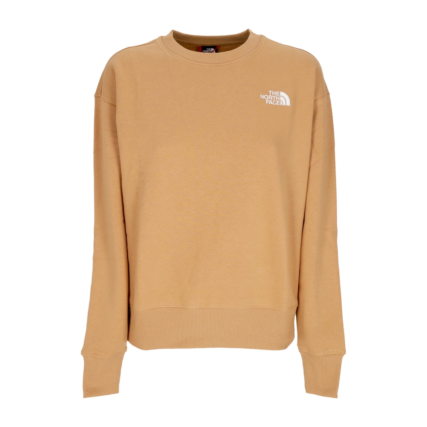 The North Face, Felpa Girocollo Donna W Essential Crewneck, Almond Butter