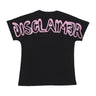 Disclaimer, Maglietta Donna W Logo Tee, Black/st Pink