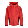 Nike, Felpa Leggera Cappuccio Zip Uomo Tech Fleece Full-zip Windrunner Hoodie, Lt Univ Red Htr/black