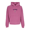 Guess Originals, Felpa Cappuccio Uomo Go Baker Logo Hoodie, Distressed Damson Multi