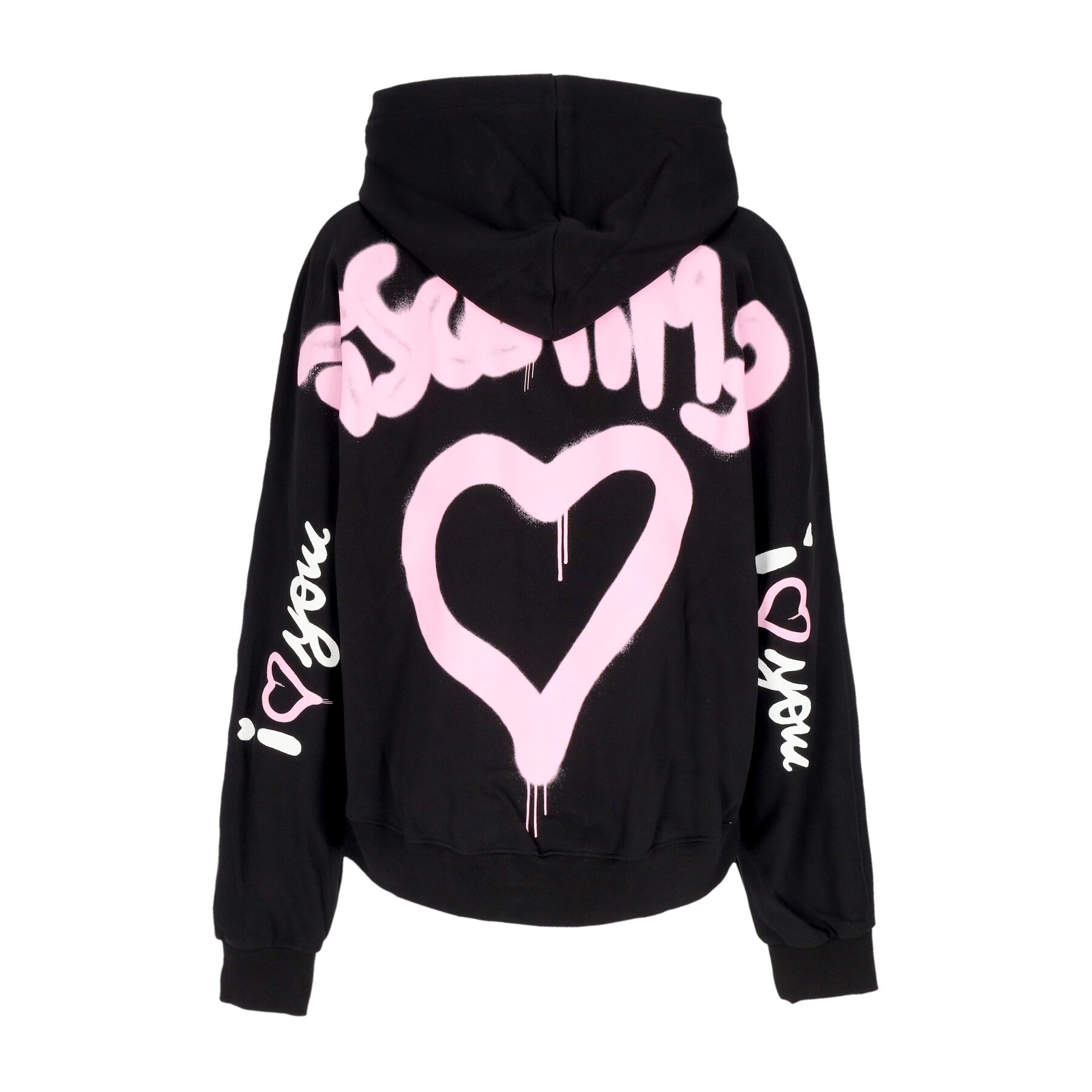 Women's Lightweight Hoodie W i Love You Hoodie Black