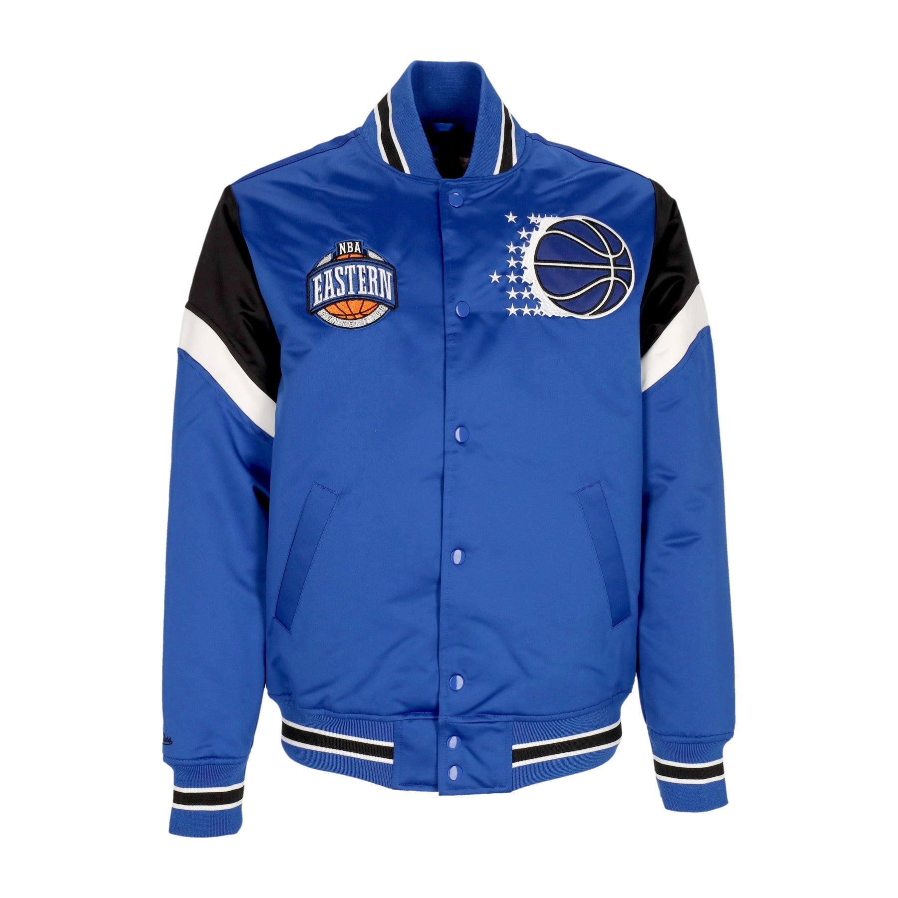 Mitchell & Ness, Giubbotto Bomber Uomo Nba Heavyweight Satin Jacket Orlmag, Original Team Colors