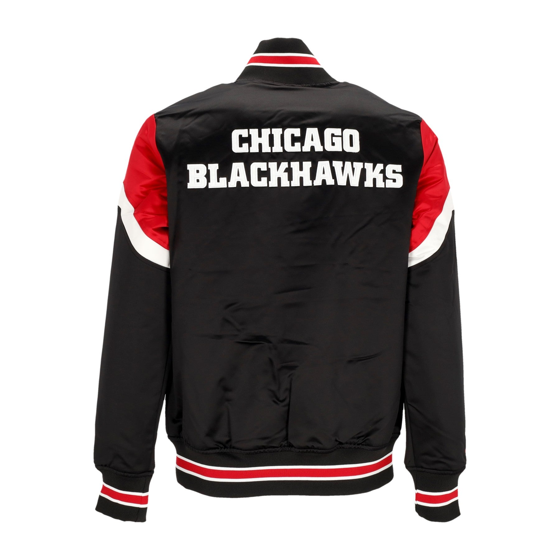 Mitchell & Ness, Giubbotto Bomber Uomo Nhl Heavyweight Satin Jacket Chibla, 