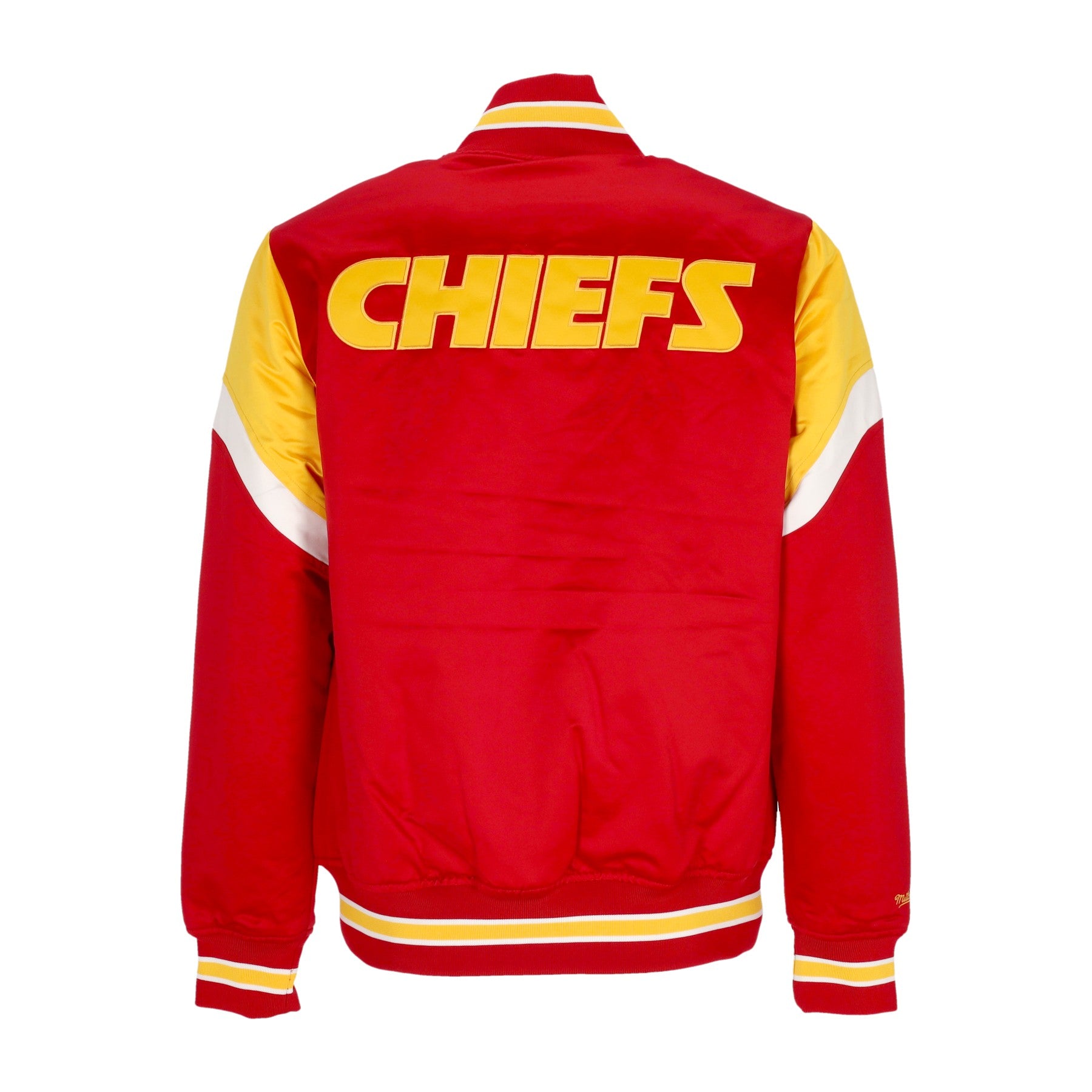 Mitchell & Ness, Giubbotto Bomber Uomo Nfl Heavyweight Satin Jacket Kanchi, Original Team Colors