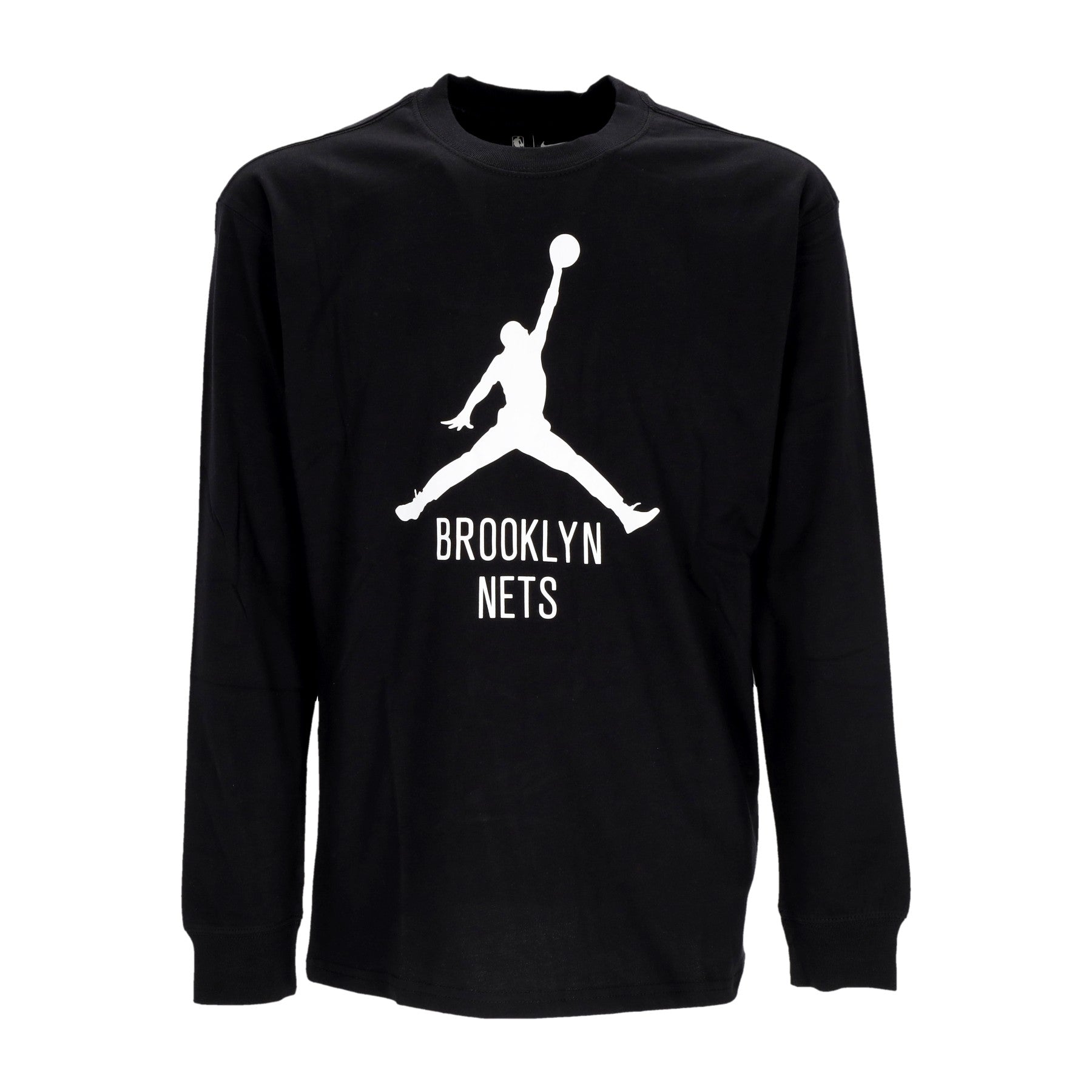 Jordan Nba, Maglietta Manica Lunga Uomo Nba Essentias L/s Tee Bronet, Black