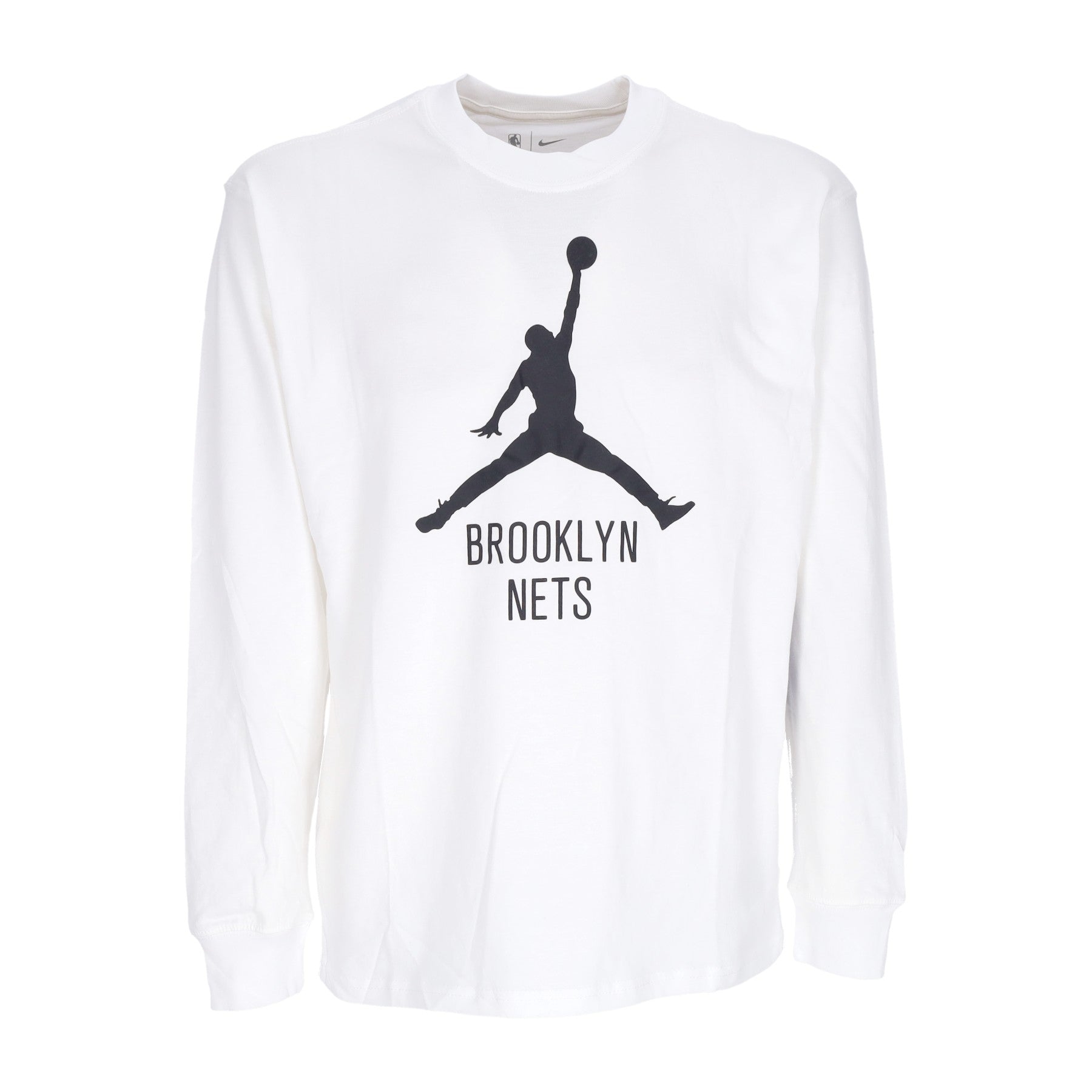 Jordan Nba, Maglietta Manica Lunga Uomo Nba Essentials L/s Tee Bronet, White