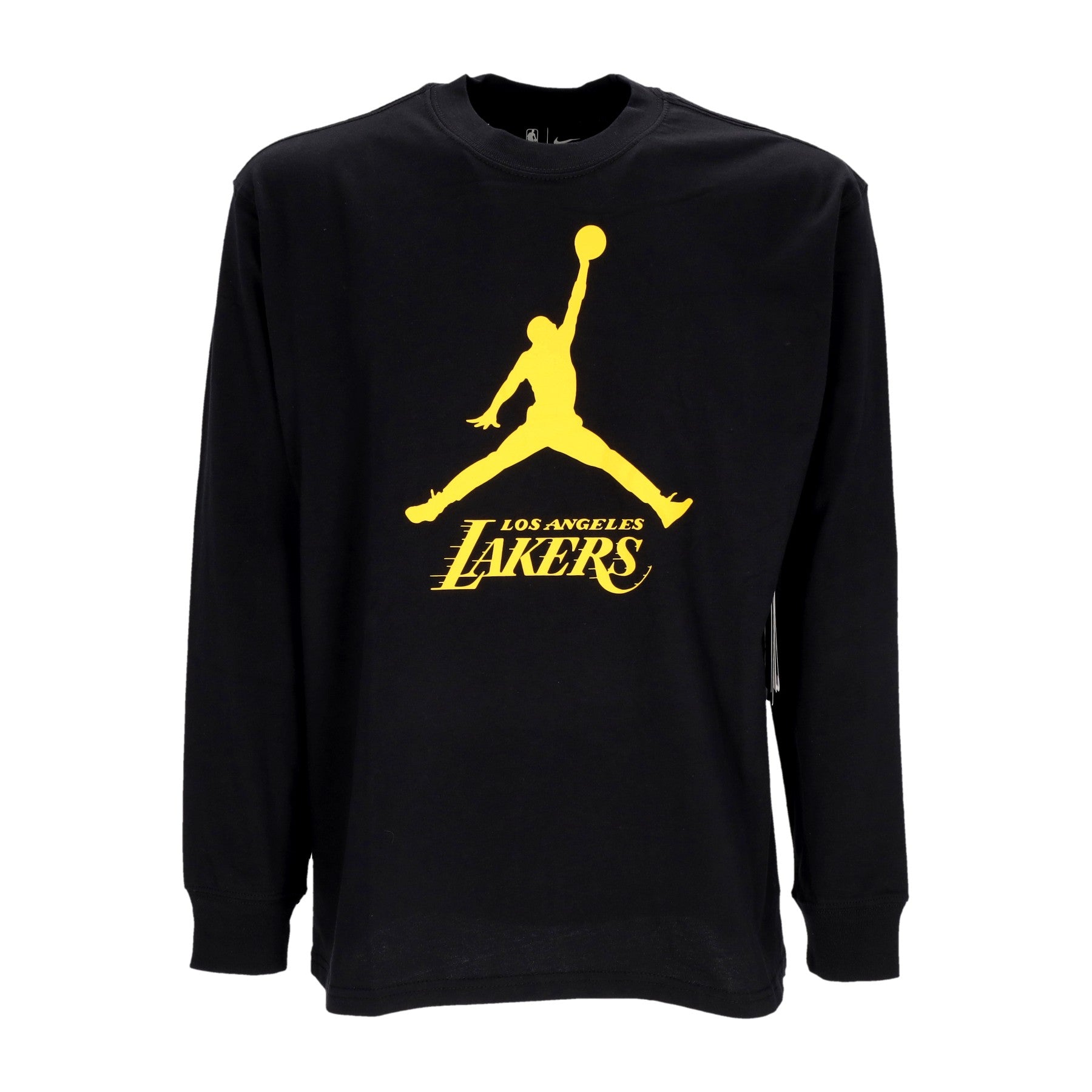 Jordan Nba, Maglietta Manica Lunga Uomo Nba Essentials L/s Tee Loslak, Black