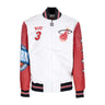 Mitchell & Ness, Giubbotto Bomber Uomo Nba Burst Warm Up Jacket No 3 Dwyane Wade Miahea, Multi/white