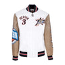 Mitchell & Ness, Giubbotto Bomber Uomo Nba Burst Warm Up Jacket No 3 Allen Iverson Phi76e, Multi/white