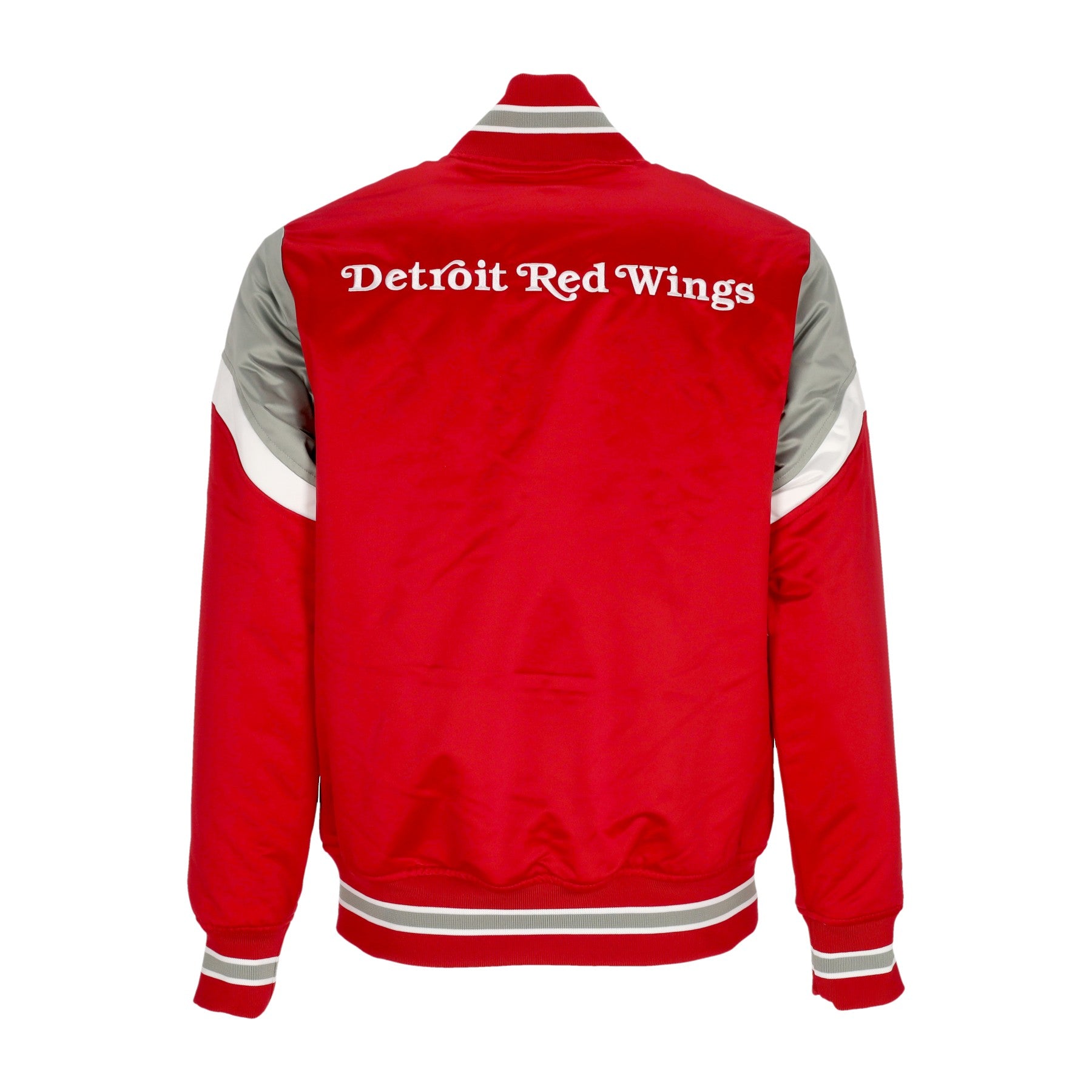 Mitchell & Ness, Giubbotto Bomber Uomo Nhl Heavyweight Satin Jacket Detred, 