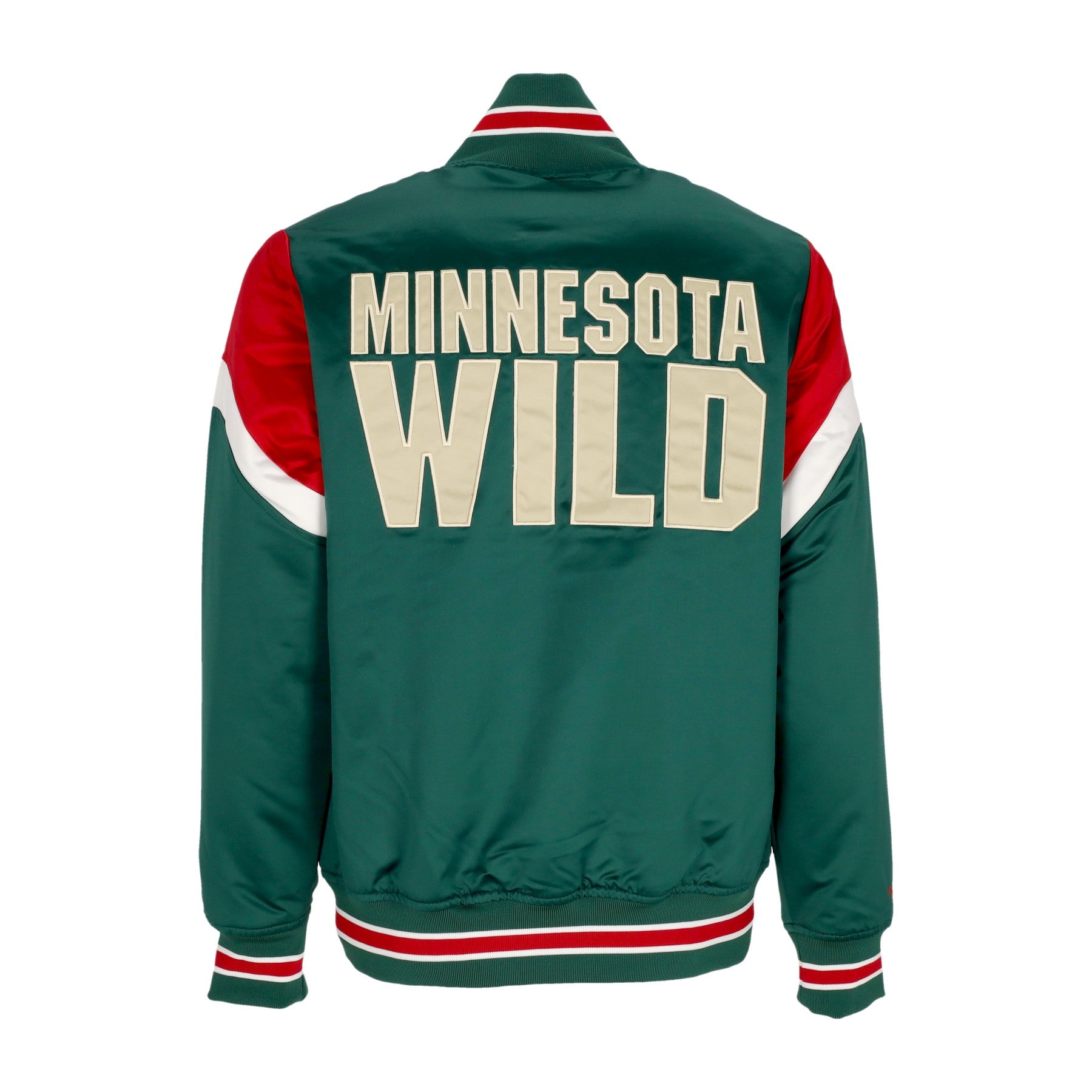 Mitchell & Ness, Giubbotto Bomber Uomo Nhl Heavyweight Satin Jacket Minwil, 