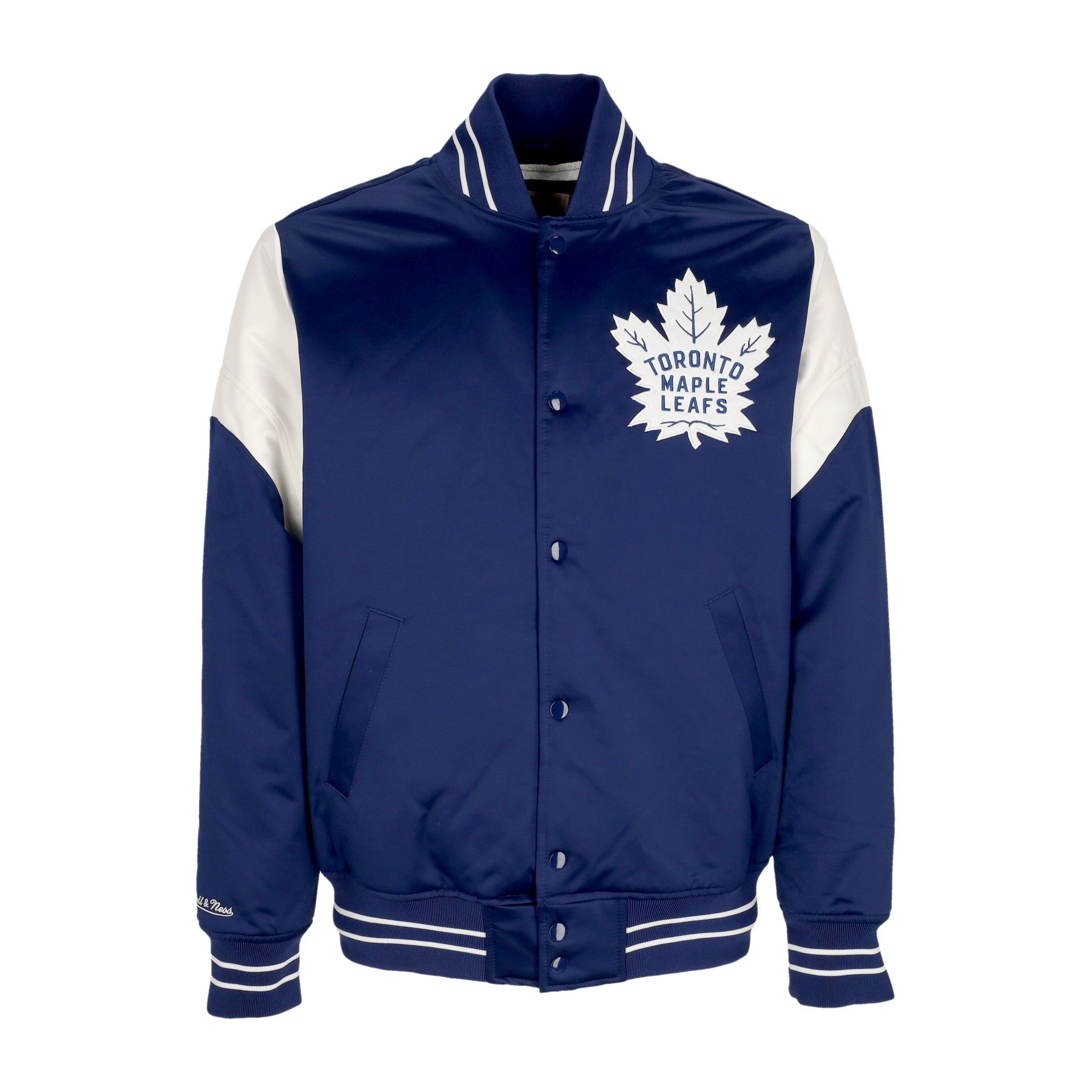 Mitchell & Ness, Giubbotto Bomber Uomo Nhl Heavyweight Satin Jacket Torlea, Original Team Colors