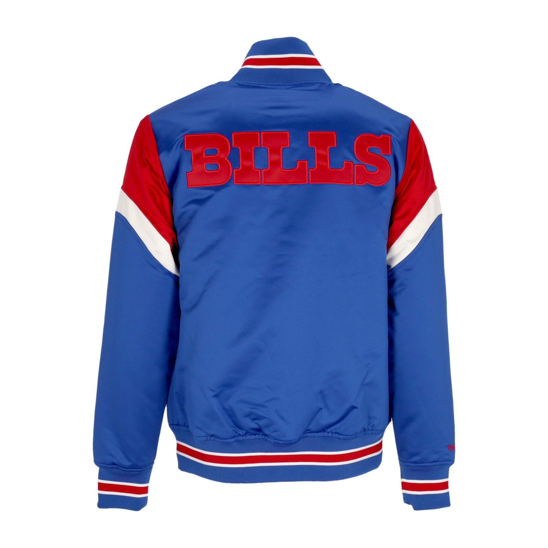 Mitchell & Ness, Giubbotto Bomber Uomo Nfl Heavyweight Satin Jacket Bufbil, 