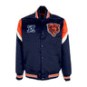 Mitchell & Ness, Giubbotto Bomber Uomo Nfl Heavyweight Satin Jacket Chibea, Original Team Colors