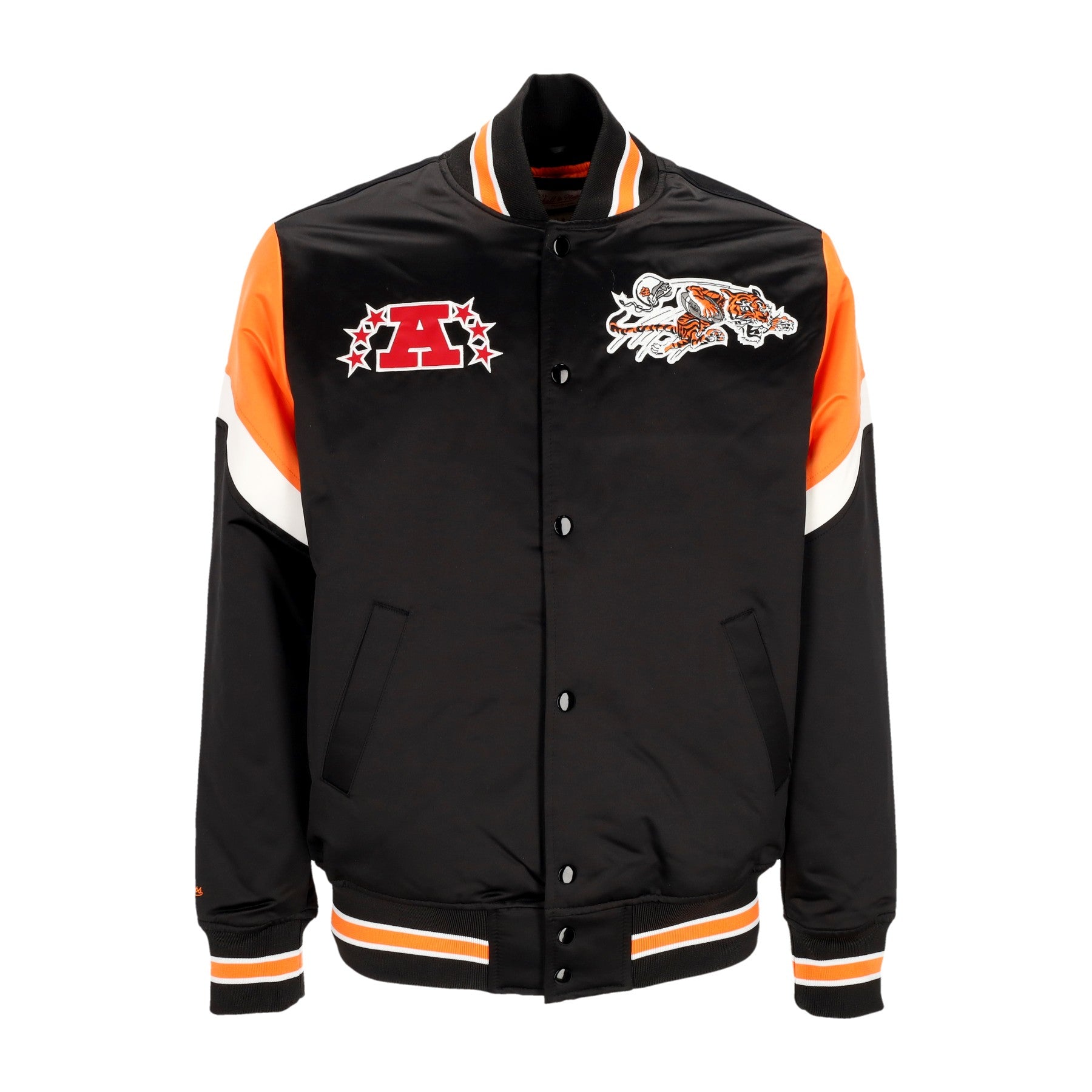 Mitchell & Ness, Giubbotto Bomber Uomo Nfl Heavyweight Satin Jacket Cinben, Original Team Colors