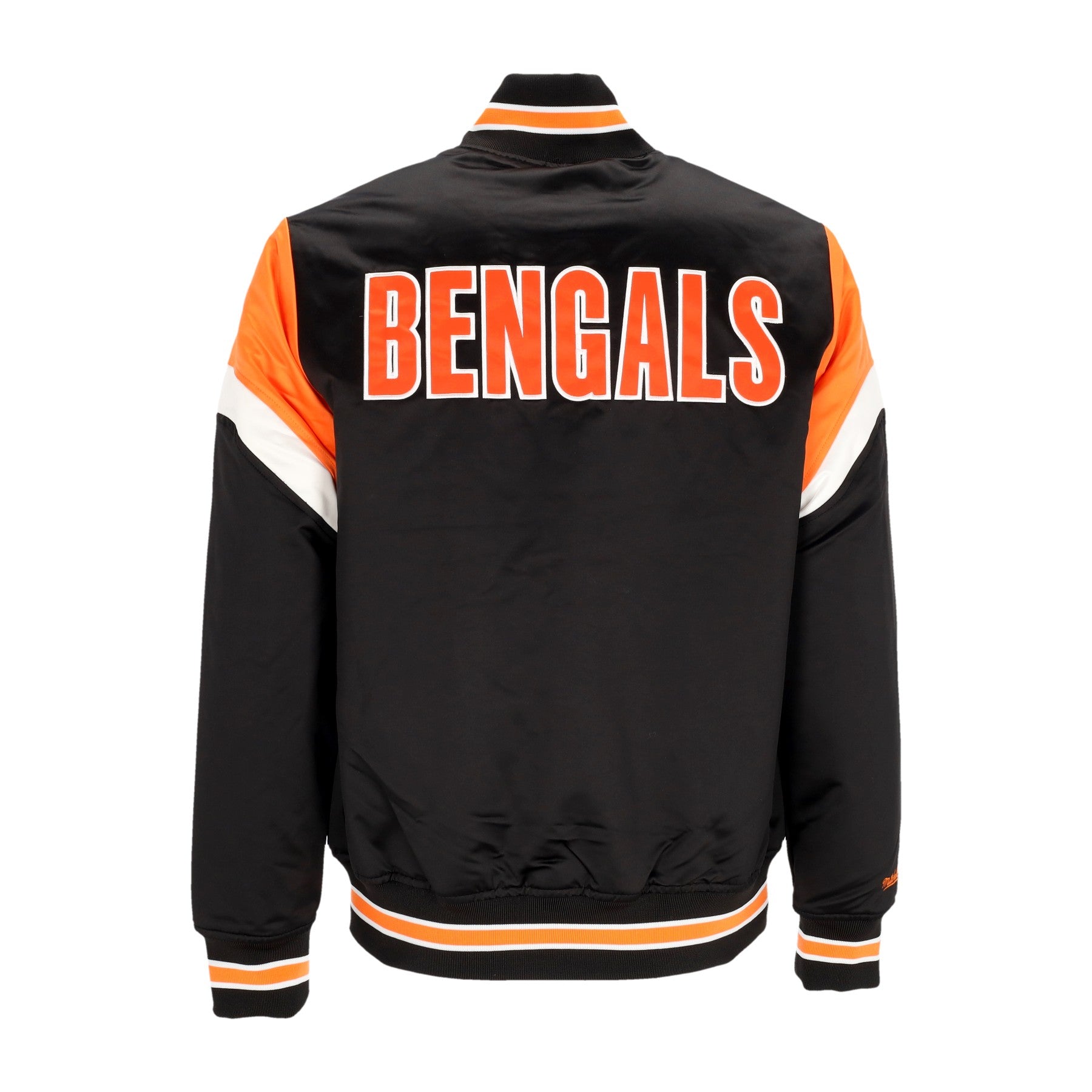 Mitchell & Ness, Giubbotto Bomber Uomo Nfl Heavyweight Satin Jacket Cinben, 