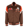 Mitchell & Ness, Giubbotto Bomber Uomo Nfl Heavyweight Satin Jacket Clebro, Original Team Colors