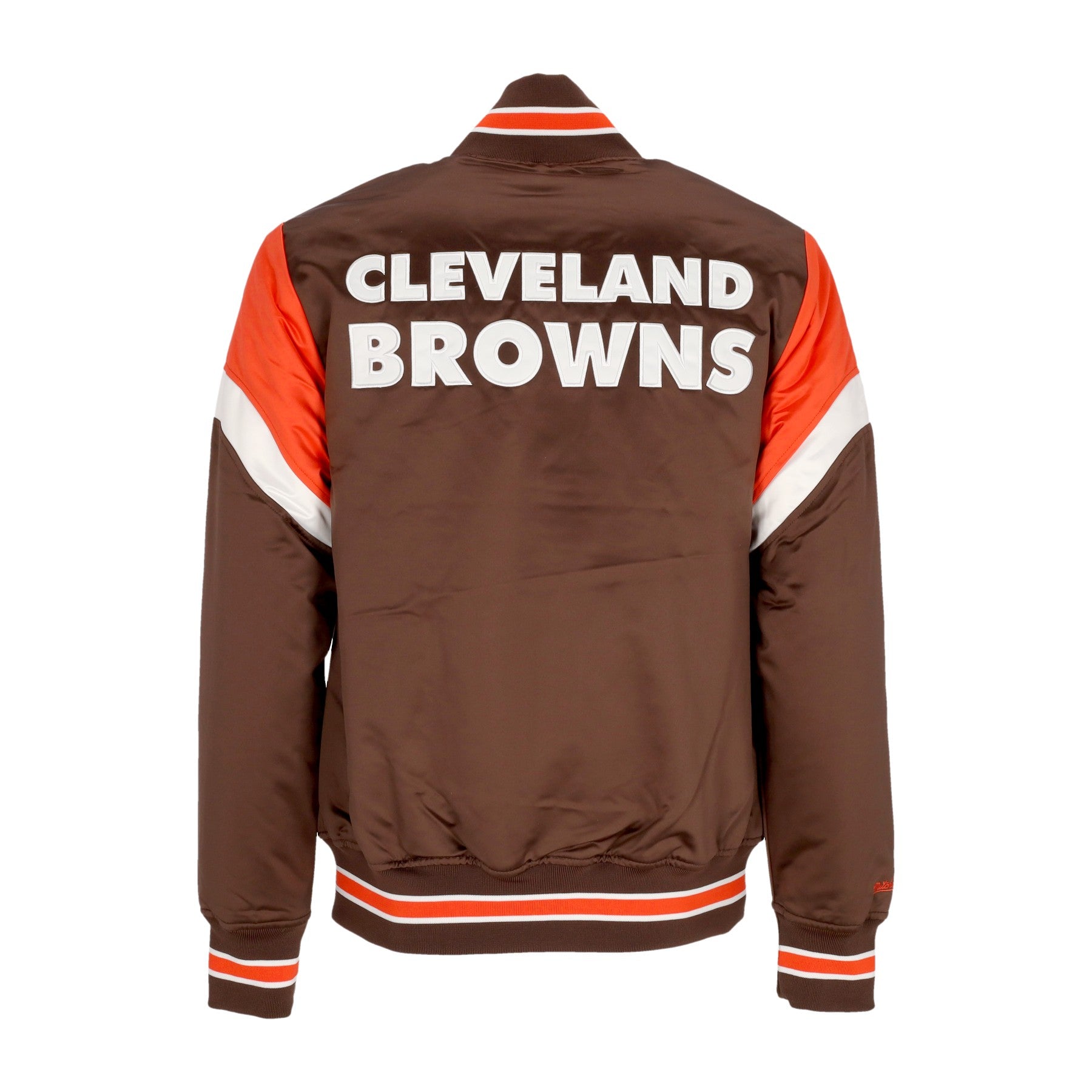 Mitchell & Ness, Giubbotto Bomber Uomo Nfl Heavyweight Satin Jacket Clebro, 