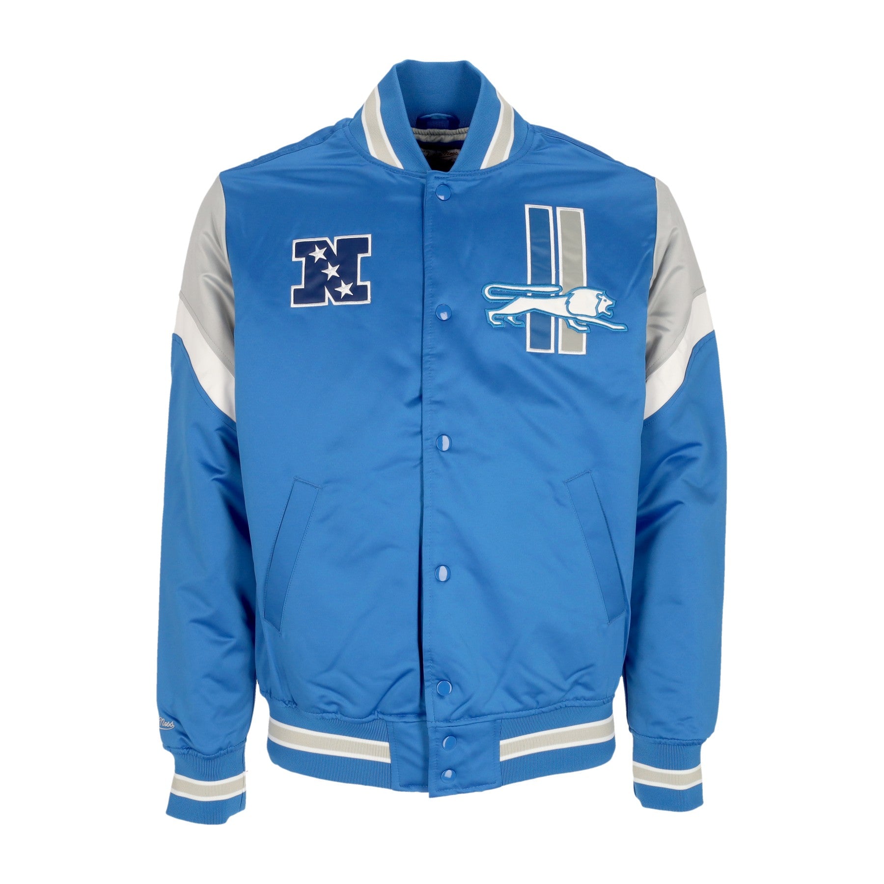 Mitchell & Ness, Giubbotto Bomber Uomo Nfl Heavyweight Satin Jacket Detlio, Original Team Colors