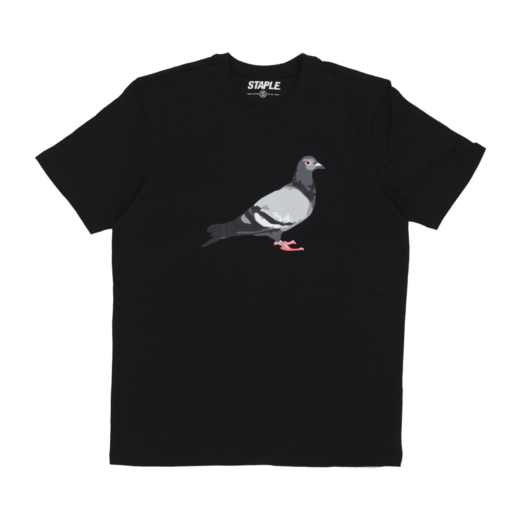 Staple, Maglietta Uomo Pigeon Logo Tee, Black