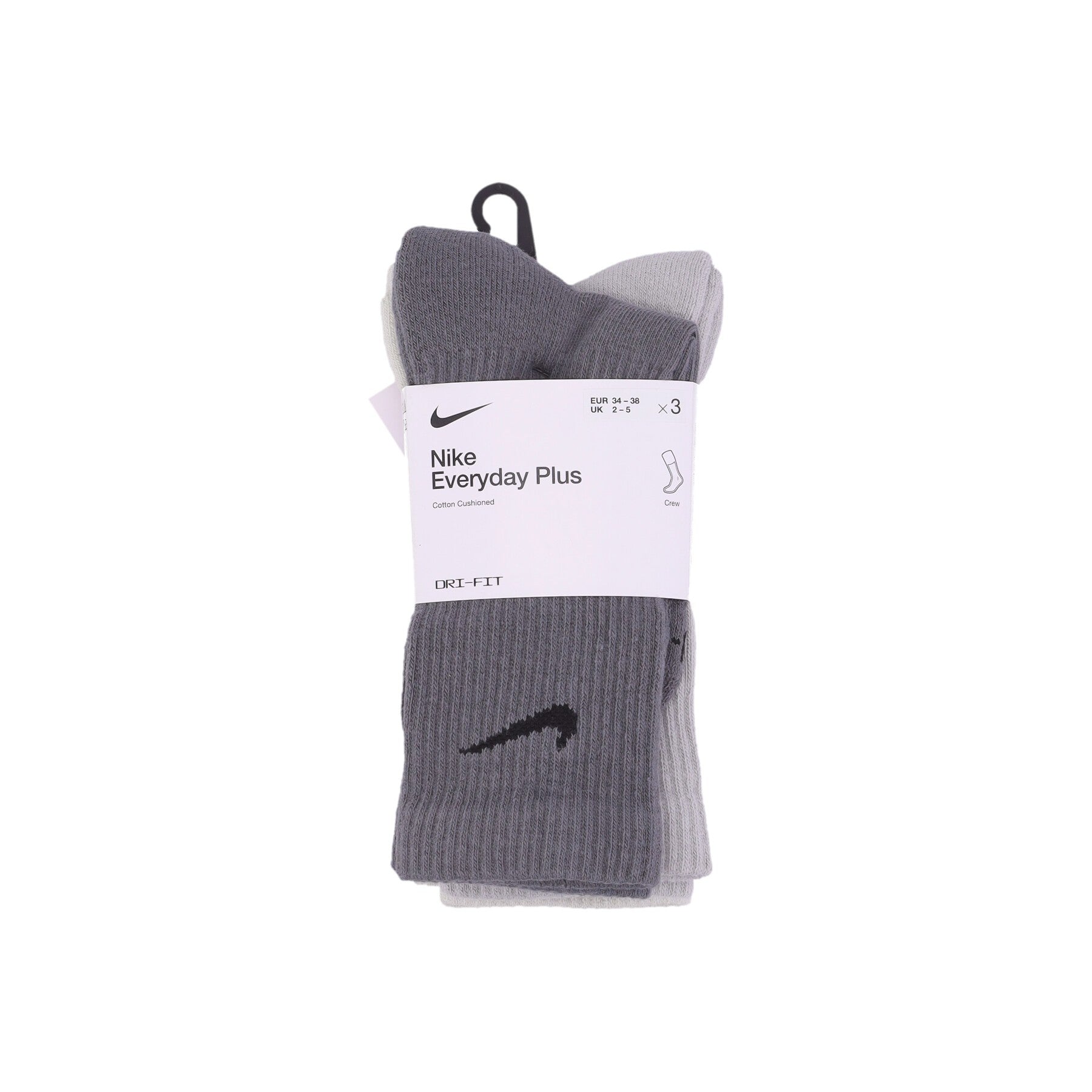 Nike, Calza Media Uomo Everyday Plus  Cushioned Training Crew Socks ( 3 Pack ), 