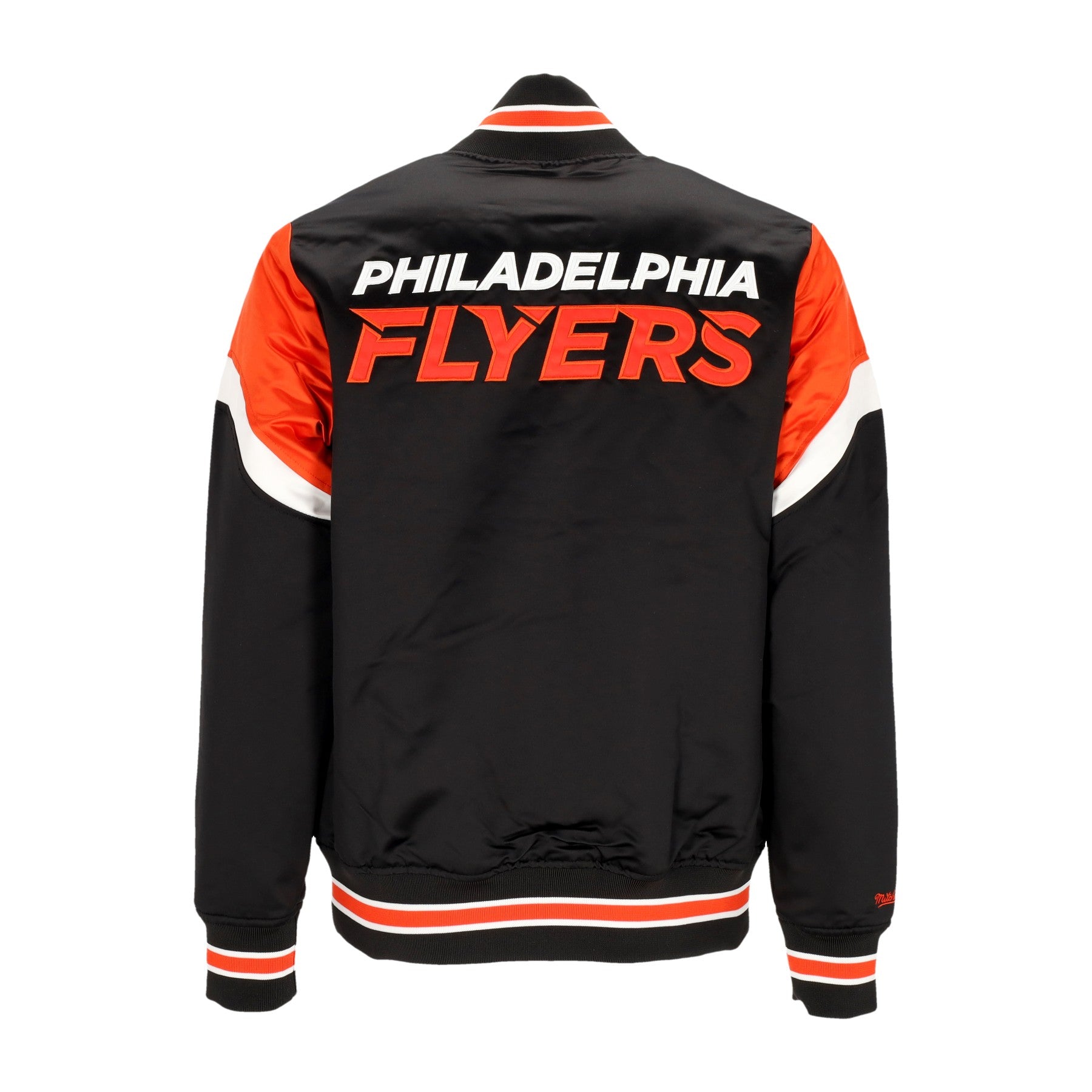 Mitchell & Ness, Giubbotto Bomber Uomo Nhl Heavyweight Satin Jacket Phifly, 