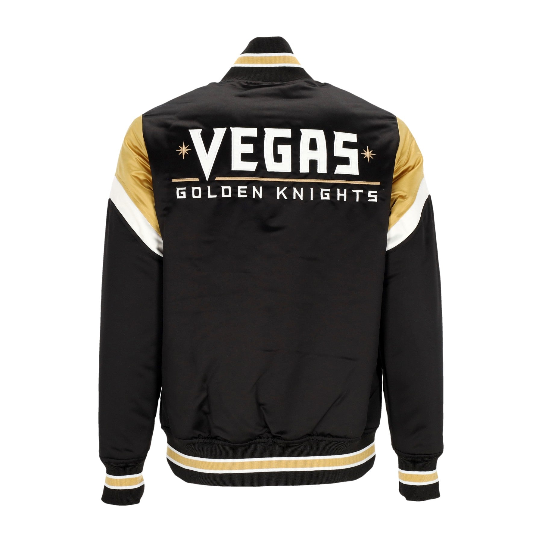 Mitchell & Ness, Giubbotto Bomber Uomo Nhl Heavyweight Satin Jacket Vegkni, 