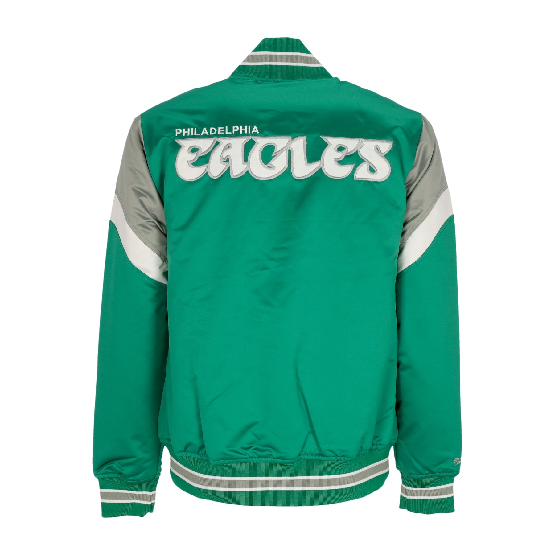 Mitchell & Ness, Giubbotto Bomber Uomo Nfl Heavyweight Satin Jacket Phieag, 