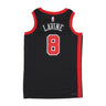 Nike Nba, Canotta Basket Uomo Nba City Edition 23 Swingman Jersey No 8 Zach Lavine Chibul, Black/university Red