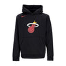 Nike Nba, Felpa Cappuccio Uomo Nba Club Hoodie Miahea, Black