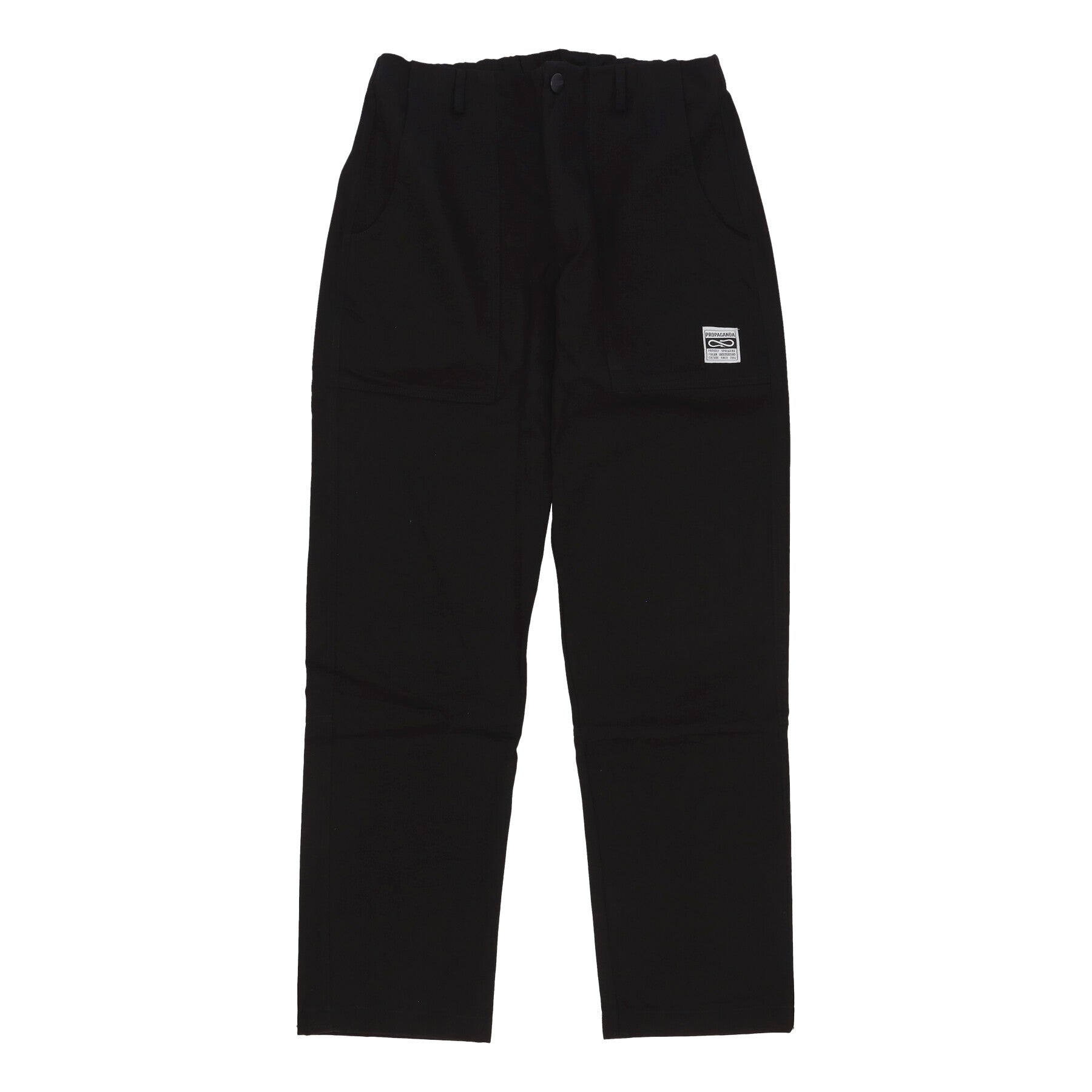 Propaganda, Pantalone Lungo Uomo Label Fatigue Pant, Black