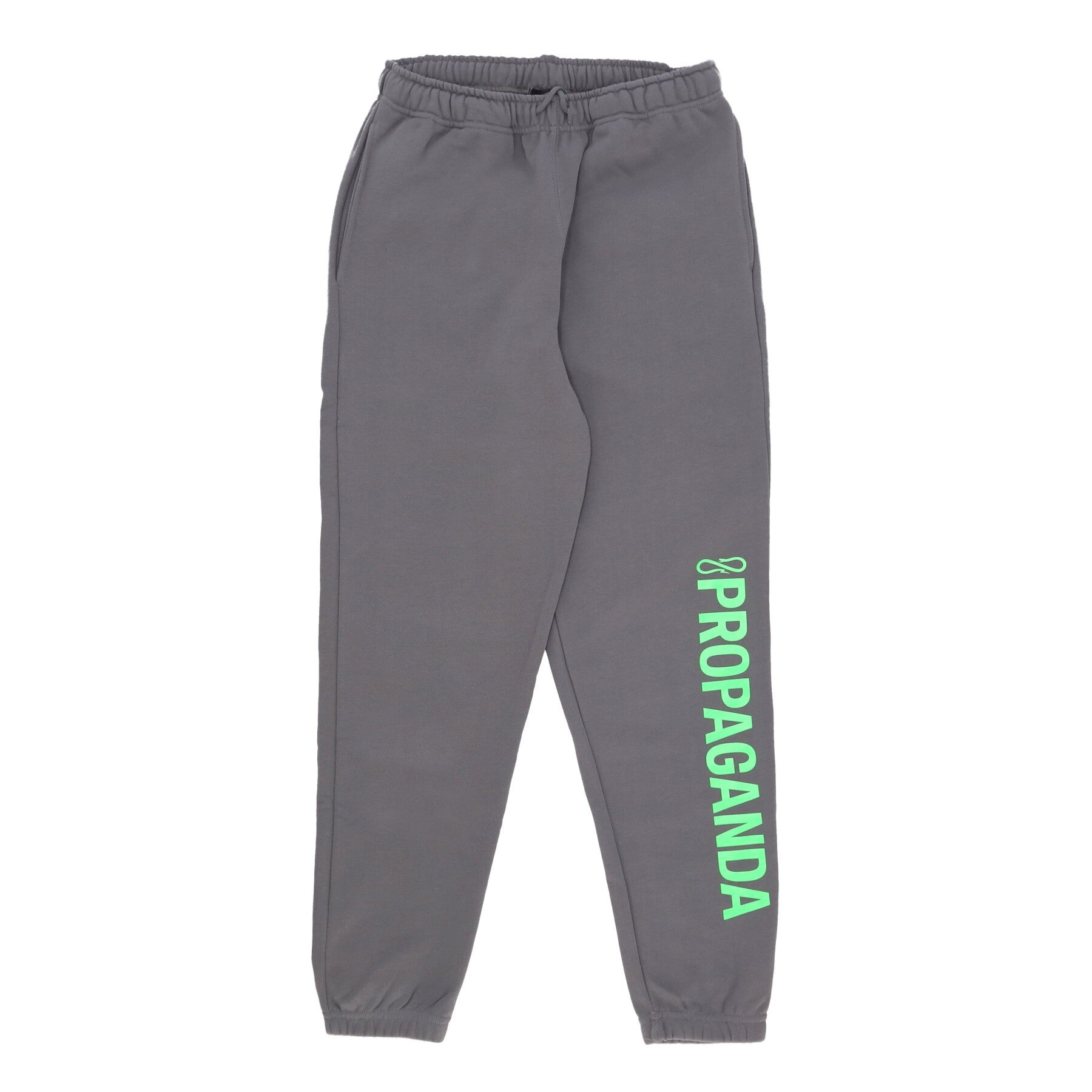 Propaganda, Pantalone Tuta Felpato Uomo Logo Vertical Sweatpant, Grey