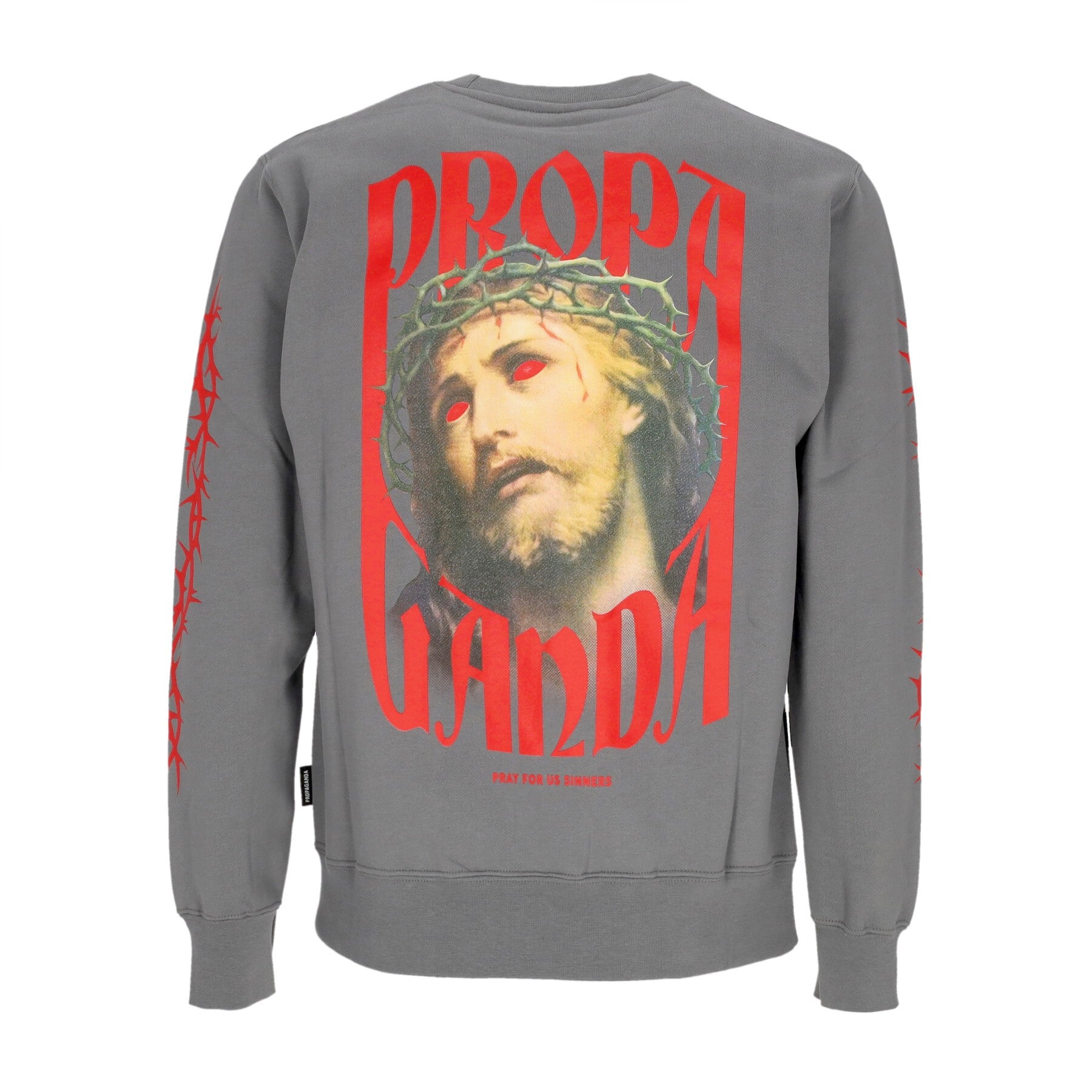 Propaganda, Felpa Girocollo Uomo Crown Crewneck, Grey