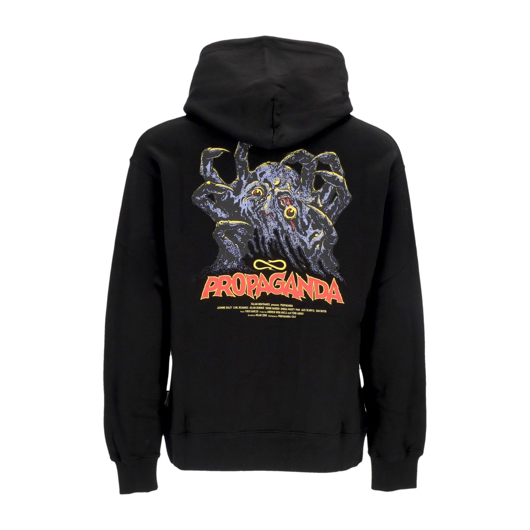 Propaganda, Felpa Cappuccio Uomo Melt Hoodie, Black