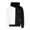 Propaganda, Felpa Cappuccio Uomo Logo Double Hoodie, White/black