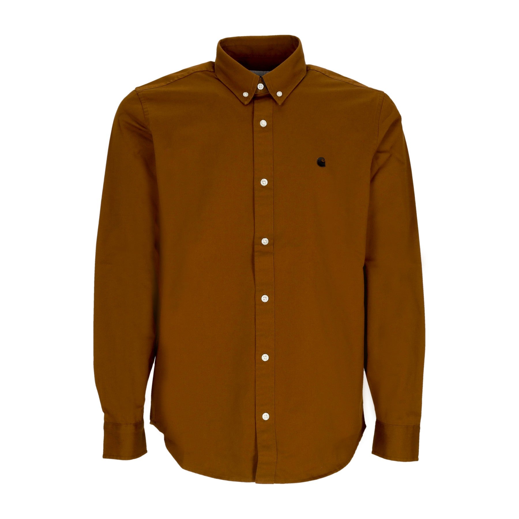 Carhartt Wip, Camicia Manica Lunga Uomo L/s Madison Shirt, Deep H Brown/black