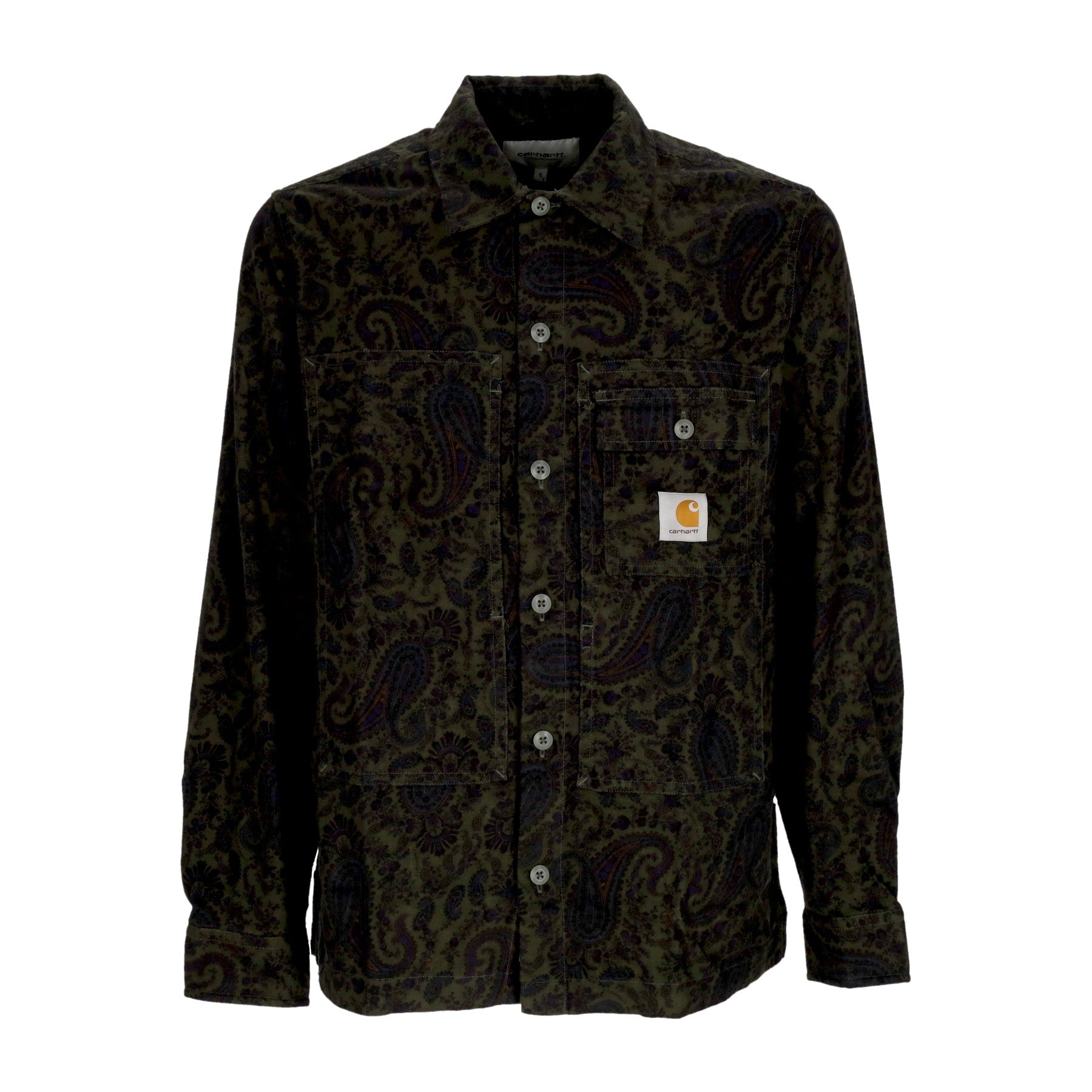 Carhartt Wip, Camicia Manica Lunga Uomo L/s Charter Shirt, Paisley Print/plant