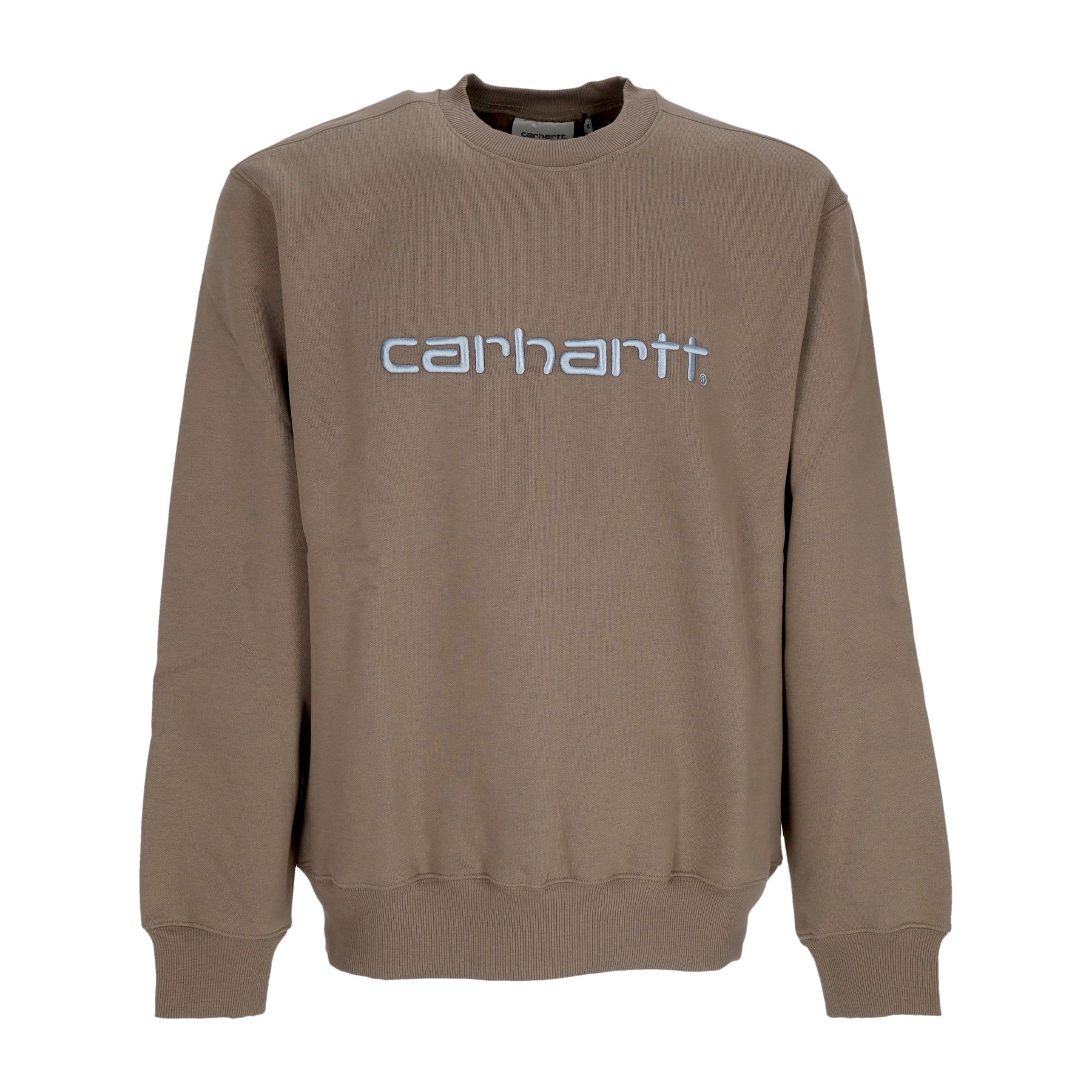 Carhartt Wip, Felpa Girocollo Uomo Logo Crewneck, Barista/mirror