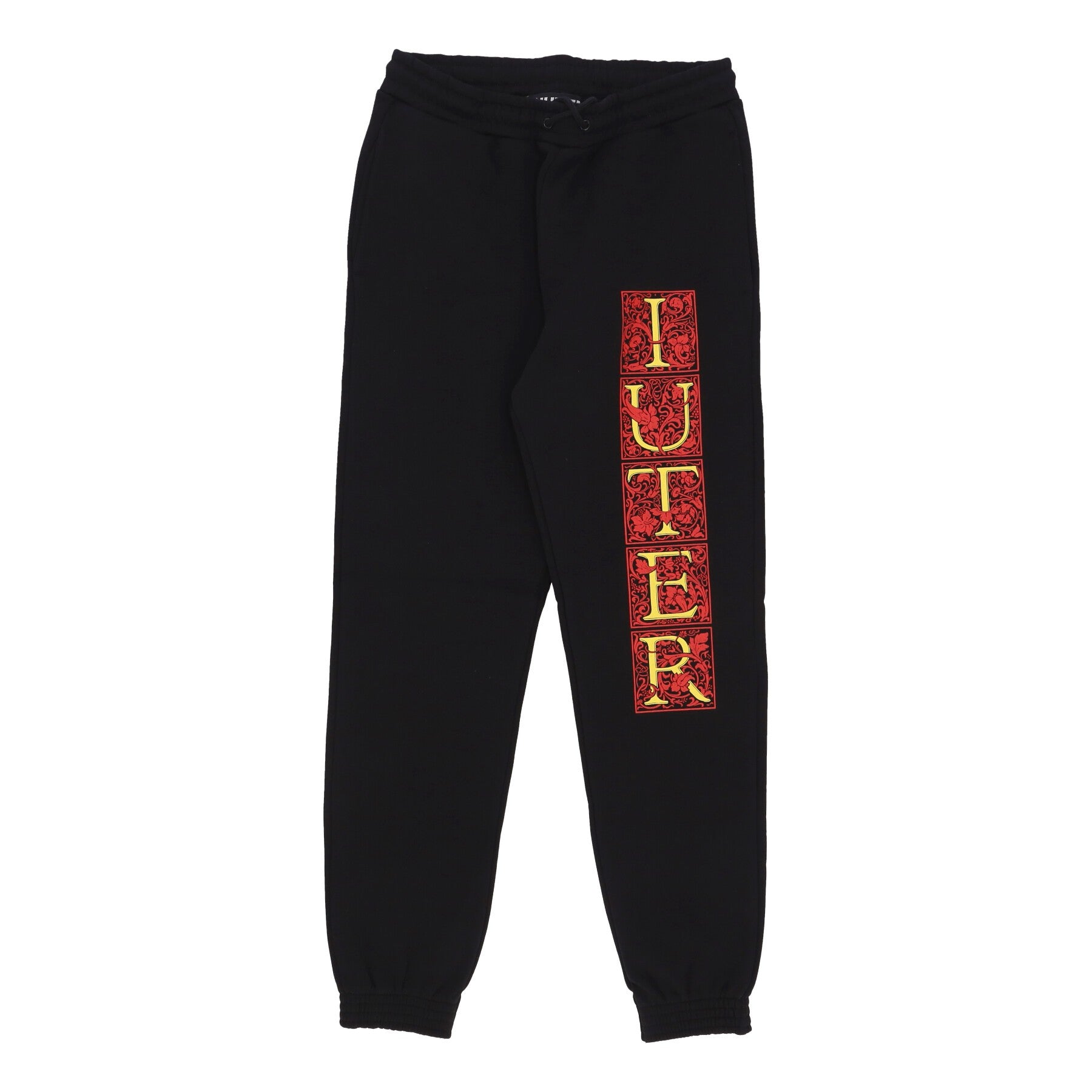 Iuter, Pantalone Tuta Felpato Uomo Mediolanum Sweatpant, Black