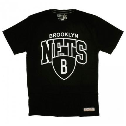 Mitchell & Ness, Maglietta Uomo Mitchell & Ness T-shirt Nba "brooklyn Nets" Team Arch Black, Unico