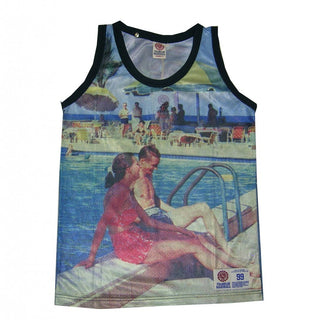 Franklin E Marshall, Canotta Tipo Basket Uomo Franklin & Marshall Tank Top Mesh "relax" All Over, Unico