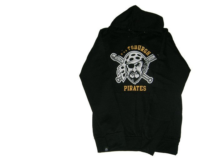 Felpa Cappuccio Uomo Majestic Sweatshirt Hoodie Mlb "pittsburgh Pirates" Alderidge Black/yellow Unico