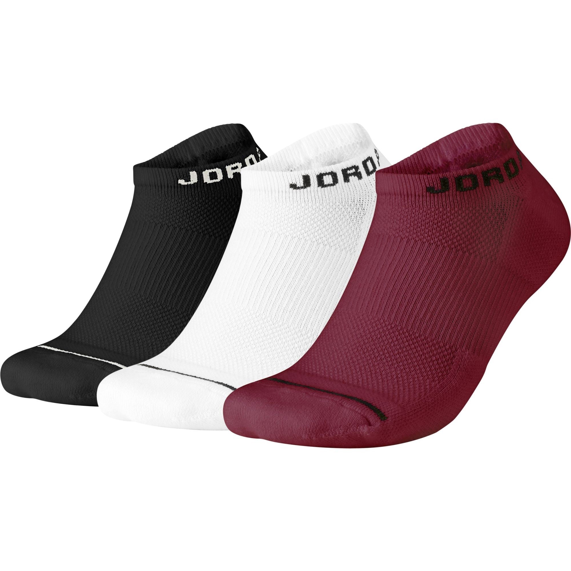 Jordan, Fantasmino Uomo Everyday Max No-show 3pr, Black/white/gym Red