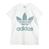 Adidas, Maglietta Donna Big Trefoil Tee, White/ash Grey