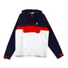 Fila, Giacca A Vento Infilabile Uomo Anatta Colour Block Half Zip Jkt, Peacoat/high Risk Red/bright White