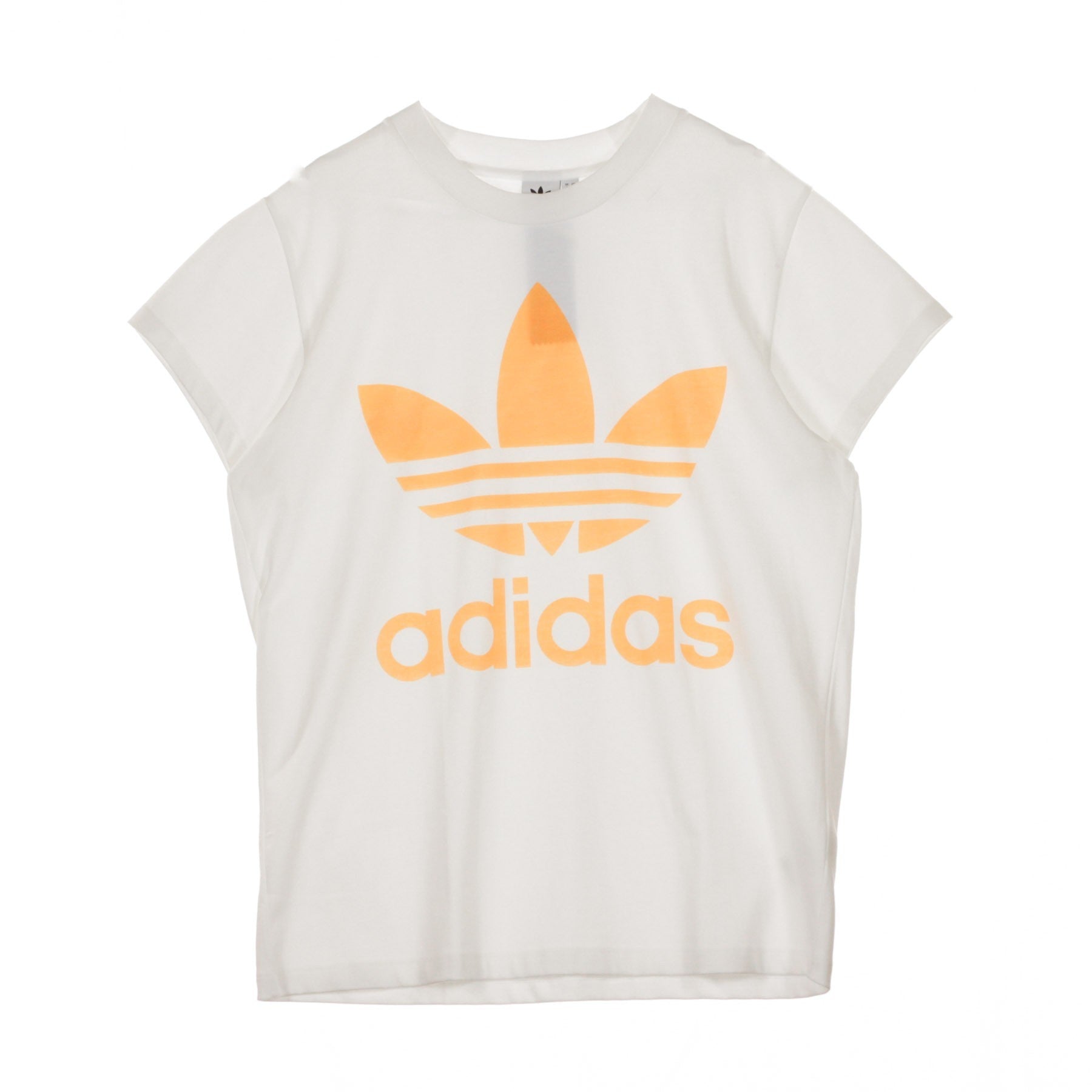 Adidas, Maglietta Donna Big Trefoil Tee, White/real Gold